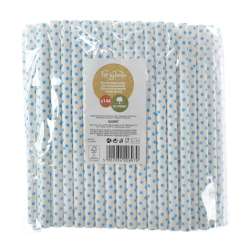 Słomki papierowe jumbo 10mm niebieskie 144szt