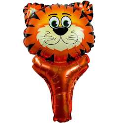 Balon foliowy zwierzątko z uchwytem tygrys
