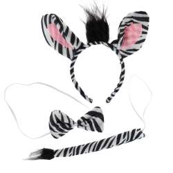 Strój - Zestaw z ogonkiem - zebra - 1