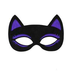 Maska na Halloween flokowana Kot