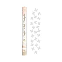 Konfetti pneumatyczne Motylki papierowe białe 60cm (JC-KPBMO60) - 1