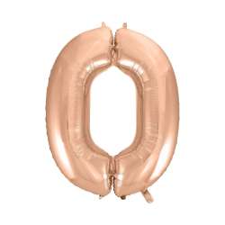 Balon foliowy B&C 0 różowo-złoty 92cm