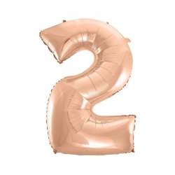 Balon foliowy B&C 2 różowo-złoty 92cm