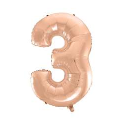 Balon foliowy 3 różowo-złoty 92cm