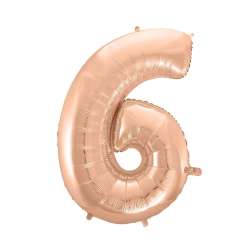Balon foliowy B&C 6 różowo-złoty 92cm