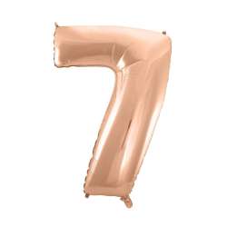 Balon foliowy B&C 7 różowo-złoty 92cm