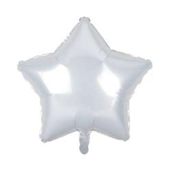 Balon foliowy Gwiazda biała 48cm (HS-G19BL) - 1