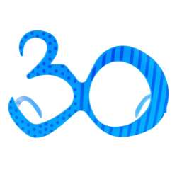 Okulary 30 urodziny niebieskie