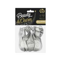 Balony Beauty&Charm metaliki srebrne 10szt (CB-1MSR)