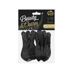 Balony pastelowe Beauty&Charm czarne 30cm 10szt (CB-1PCR)
