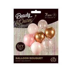 Balony B&C bukiet różowo-miedziane 7szt (BB-RMD7) - 1
