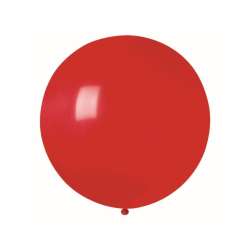 Balon pastelowy czerwony kula 80cm - 1