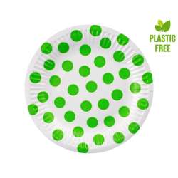 Talerzyki papierowe Groszki pistacjowe18cm 6szt.