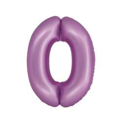 Balon foliowy Smart cyfra 0 lawendowy matowy 76cm
