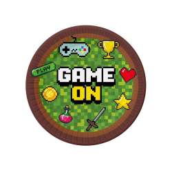 Talerzyki papierowe Game On 18cm 6szt - 1