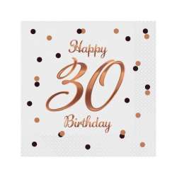 Serwetki B&C Happy 30 Birthday białe 33x33cm 20szt - 1