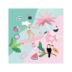 Serwetki Summer Let's Party surfing 33x33cm 20szt