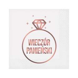 Serwetki Wieczór Panieński białe 33x33cm 20szt. - 1