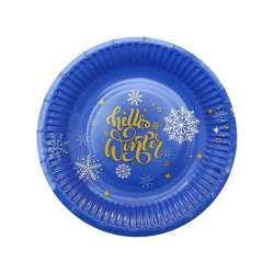 Talerzyki papierowe Hello Winter 18cm 6szt