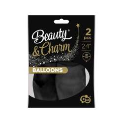 Balony Beauty&Charm pastelowe czarne 2szt - 1