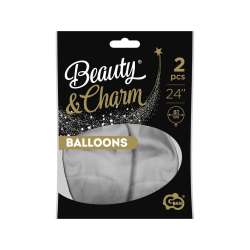 Balony Beauty&Charm platynowe srebrne 2szt