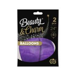 Balony Beauty&Charm platynowe j. fioletowe 61 2szt