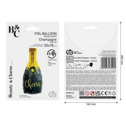 Balon foliowy B&C Szampan Cheers 35x76cm