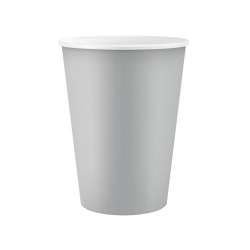 Kubeczki pap. jednokolorowe srebrne 250ml 6szt - 1