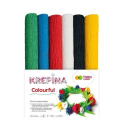 Krepina marszczona 25x100cm mix Colorful 6 kolorów