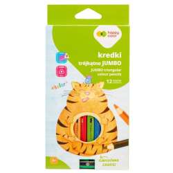 Kredki drewniane jumbo 12 kol + temperówka - 1