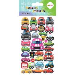 Naklejki 3D Puffy Cars 10x20cm HAPPY COLOR