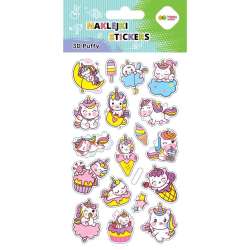 Naklejki 3D Puffy Unicorns 10x20cm HAPPY COLOR