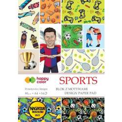 Blok z motywami Sports A4 16 ark HAPPY COLOR
