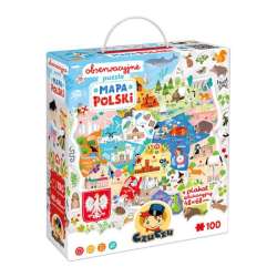CzuCzu Obserwacyjne puzzle Mapa Polski 100 elementów (5902983493198)