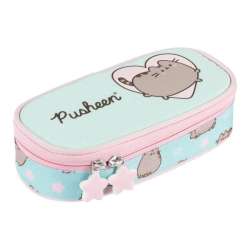 Piórnik saszetka usztywniona z wewnętrzną klapką Pusheen mint (5903235679537)