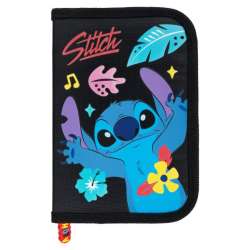 Piórnik dwuklapkowy bez wyposażenia Stitch Black Aloha (5903235679841)