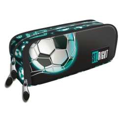 Piórnik saszetka trzykomorowa ST.RIGHT PC-03 Neon Football (5903235681189)