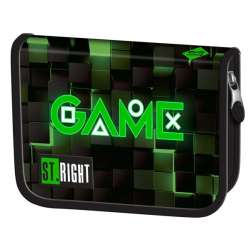 Piórnik dwuklapkowy bez wyposażenia PC-03 ST.RIGHT Green Game (5903235681592)