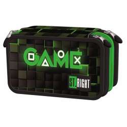 Piórnik potrójny z wyposażeniem ST.RIGHT PC-05 Green Game (5903235681608) - 1