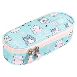Piórnik saszetka usztywniona z wewnętrzną klapką ST.RIGHT PC-01 Charming Cats (5903235685071) - 1
