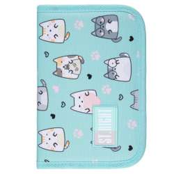 Piórnik dwuklapkowy bez wyposażenia PC-03 ST.RIGHT Charming Cats (5903235685095) - 1