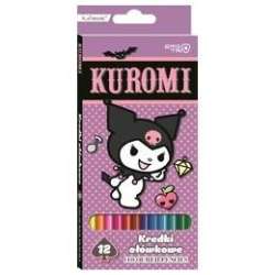 Kredki ołówkowe trójkątne Kuromi 12 kolorów - 1