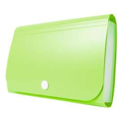 Mini organizer harmonijkowy PP za zatrzask, zielony (koperta PP) (BT613-Z) - 1