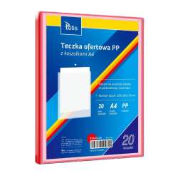Teczka ofertowa A4 PP + 20 koszulek czerwona