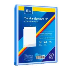 Teczka ofertowa A4 PP + 20 koszulek niebieska