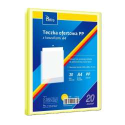 Teczka ofertowa A4 PP + 20 koszulek żółta