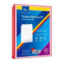 Teczka ofertowa A4 PP + 40 koszulek czerwona BT630-C40 tetis (BT630-C40(12))