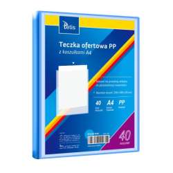 Teczka ofertowa A4 PP + 40 koszulek niebieska BT630-N40 tetis (BT630-N40(12))