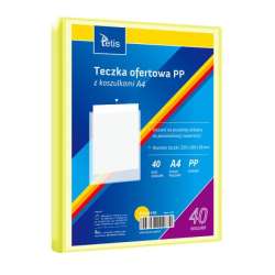 Teczka ofertowa A4 PP + 40 koszulek żółta BT630-Y40 tetis (BT630-Y40(12))