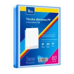Teczka ofertowa A4 PP + 60 koszulek niebieska BT630-N60 tetis (BT630-N60(12))